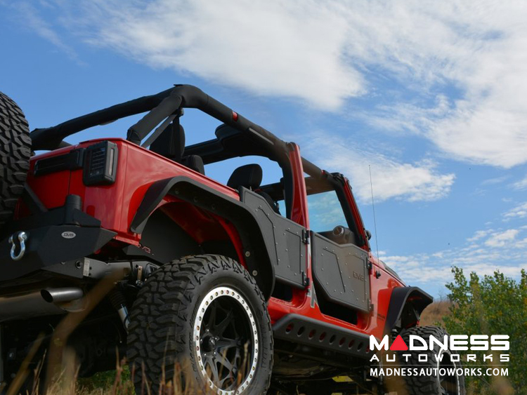 Jeep Wrangler JK Plated Rock Doors - Black Finish